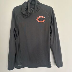 Nike Dri-Fit Chicago Bears Hooded Long Sleeve Shirt Men’s Small EUC